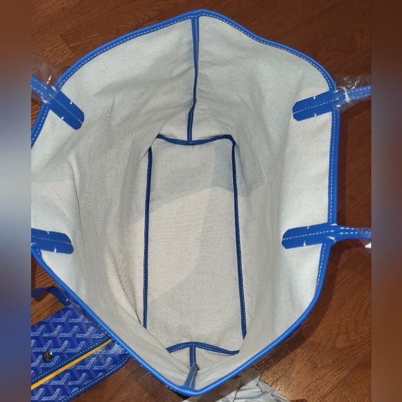 GOYARD Saint Louis PM Bag Tote NWT Sky Blue - Picture 7 of 16